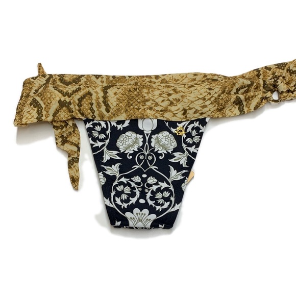 Cia Maritima Snakeskin Floral Thong Bikini - Picture 10 of 14